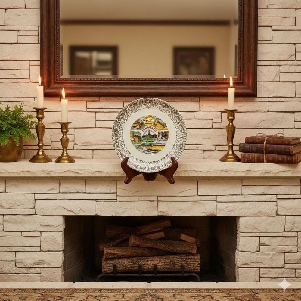 Vintage Decorative Souvenir Arkansas Plate